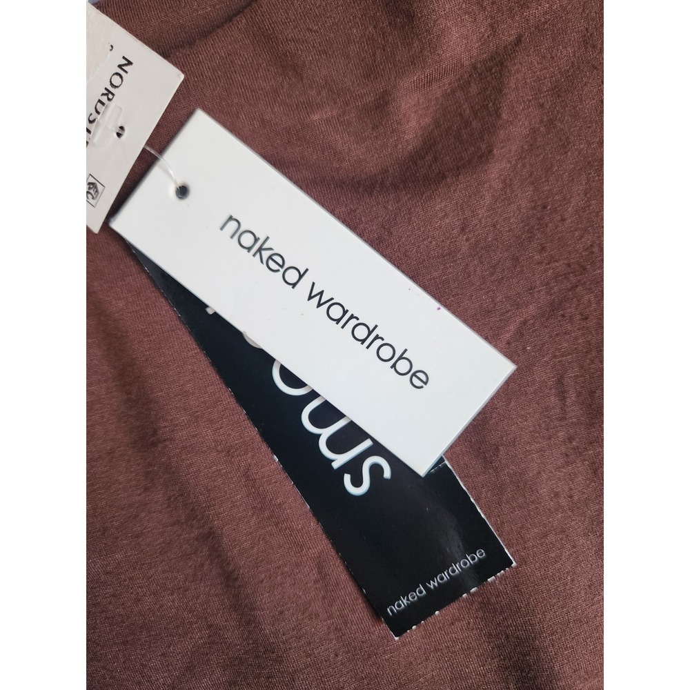 New Naked Wardrobe Chocolate Brown Long Bodycon Stretchy Skirt Small S Tall Nwt - Picture 5 of 10